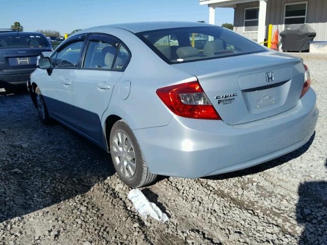 2HGFB2F51CH525167 - 2012 HONDA CIVIC BLUE photo 3