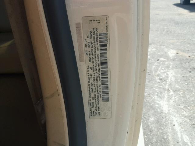 3VWRW31C27M514789 - 2007 VOLKSWAGEN NEW BEETLE Krem foto 10