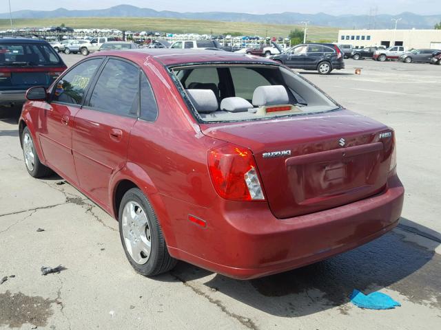 KL5JD56Z05K115467 - 2005 SUZUKI FORENZA S RED photo 3