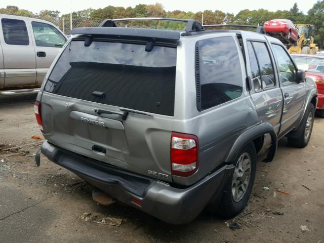 JN8DR09Y01W610287 - 2001 NISSAN PATHFINDER GRAY photo 4