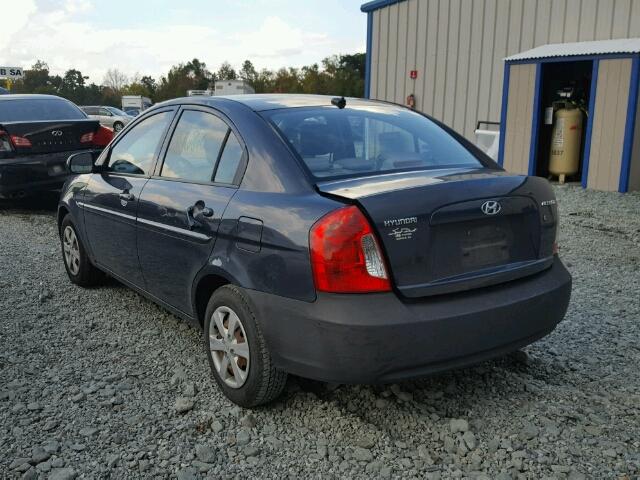 KMHCN4ACXAU499149 - 2010 HYUNDAI ACCENT GLS GRAY photo 3