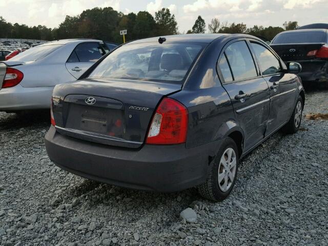 KMHCN4ACXAU499149 - 2010 HYUNDAI ACCENT GLS GRAY photo 4