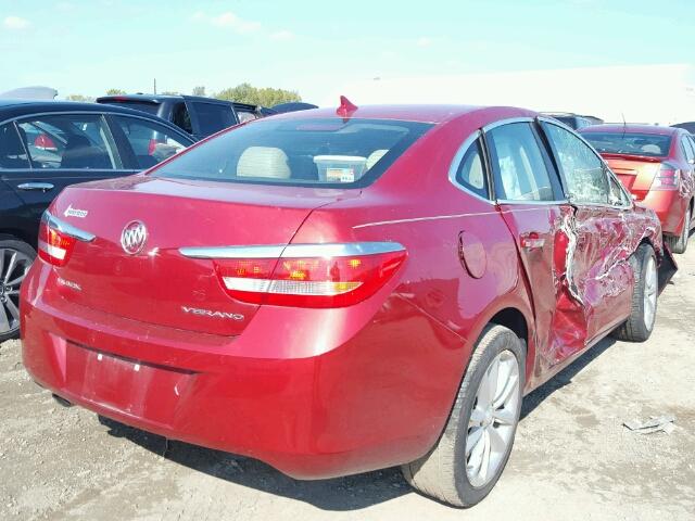 1G4PP5SK9D4247100 - 2013 BUICK VERANO RED photo 4