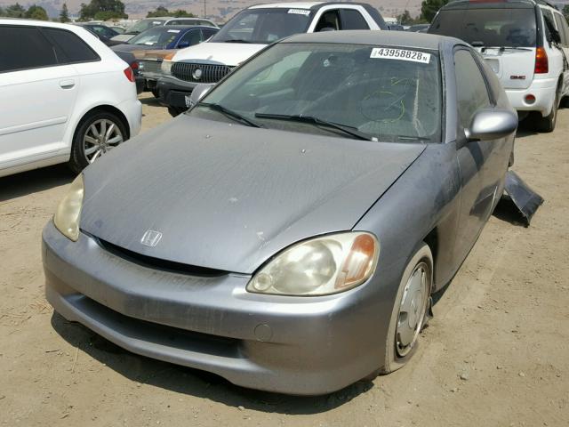 JHMZE137XYT001043 - 2000 HONDA INSIGHT GRAY photo 2