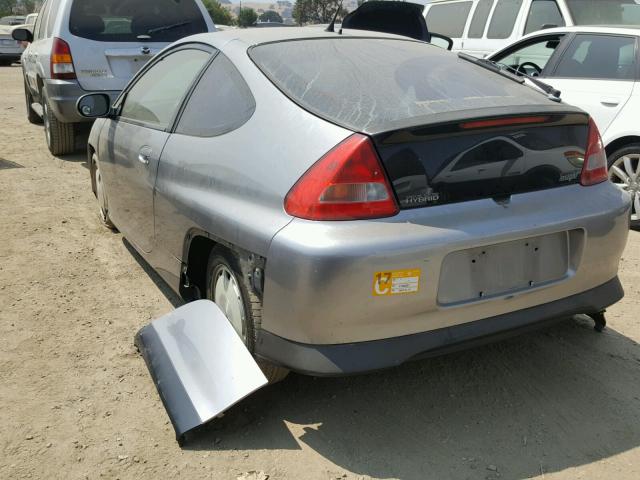 JHMZE137XYT001043 - 2000 HONDA INSIGHT GRAY photo 3