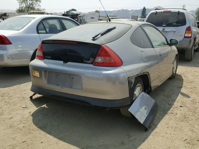 JHMZE137XYT001043 - 2000 HONDA INSIGHT GRAY photo 4