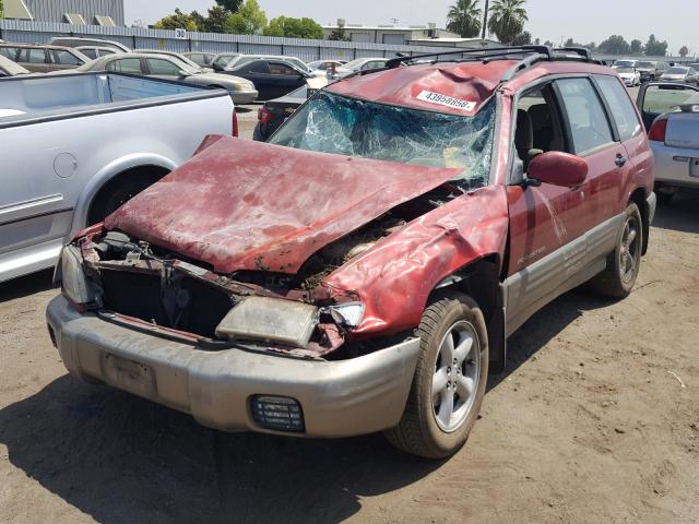 JF1SF65581H742511 - 2001 SUBARU FORESTER S RED photo 2