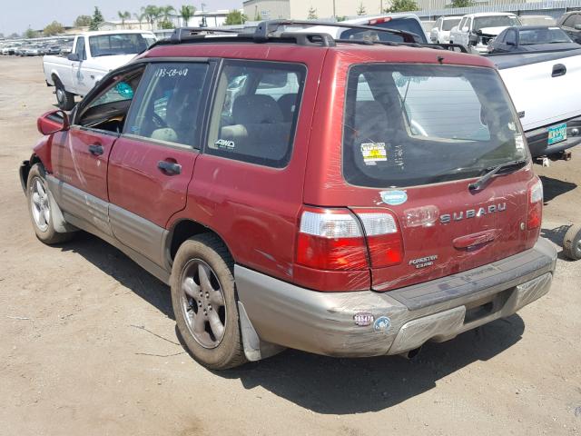 JF1SF65581H742511 - 2001 SUBARU FORESTER S RED photo 3