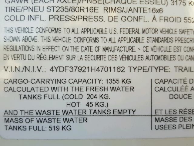 4YDF37921H4701162 - 2017 KEYSTONE MONTANA BEIGE photo 10