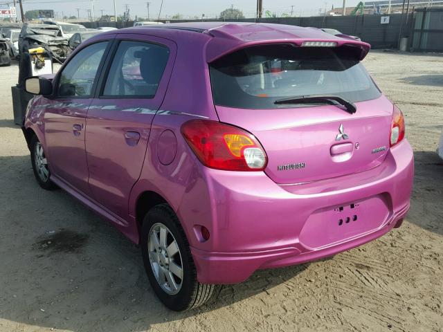 ML32A4HJ9EH005932 - 2014 MITSUBISHI MIRAGE ES PINK photo 3