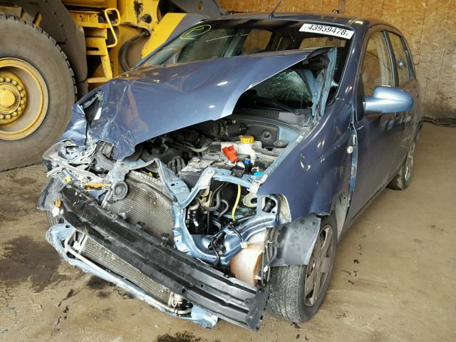 KL1TD66638B101671 - 2008 CHEVROLET AVEO BASE Көк фото 2