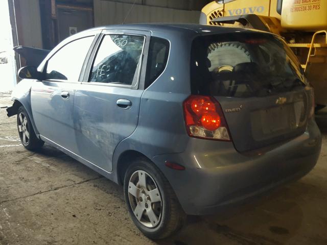 KL1TD66638B101671 - 2008 CHEVROLET AVEO BASE Көк фото 3