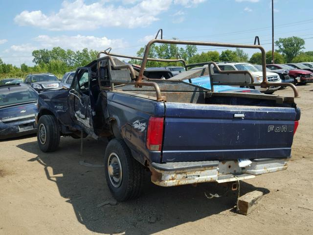 2FTHF26H7SCA78135 - 1995 FORD F250 BLUE photo 3