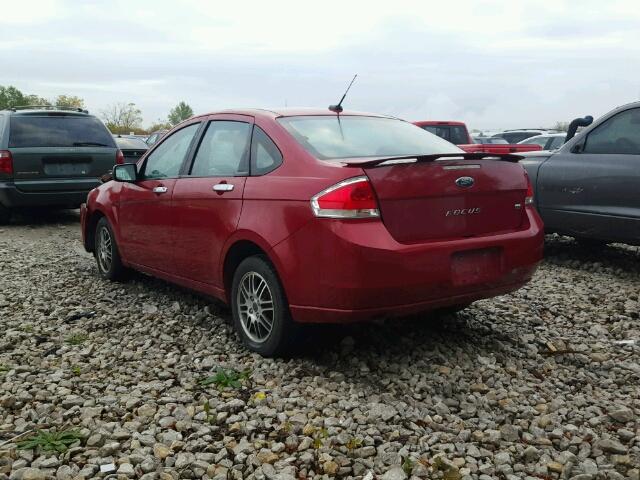 1FAHP3FN0BW192027 - 2011 FORD FOCUS SE RED photo 3