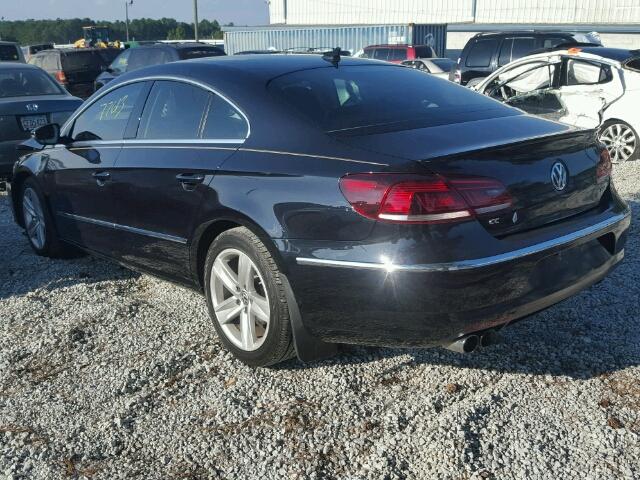 WVWBN7ANXDE505758 - 2013 VOLKSWAGEN CC BLACK photo 3