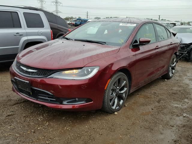 1C3CCCBB6FN558620 - 2015 CHRYSLER 200 S BURGUNDY photo 2