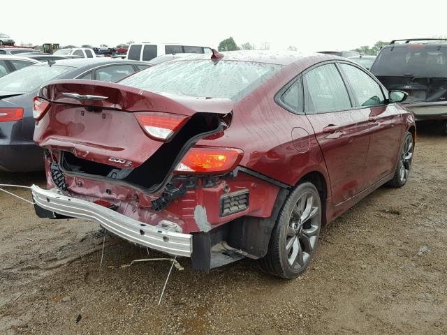 1C3CCCBB6FN558620 - 2015 CHRYSLER 200 S BURGUNDY photo 4