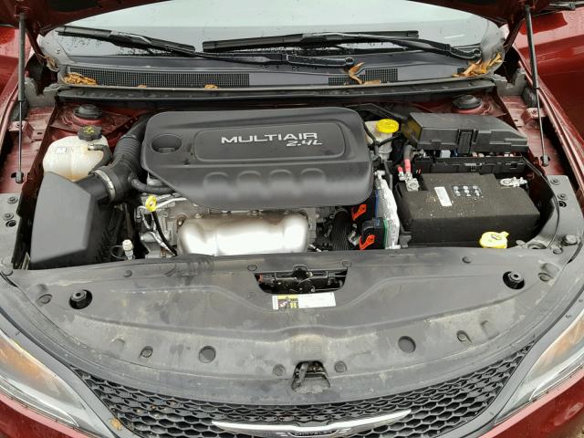 1C3CCCBB6FN558620 - 2015 CHRYSLER 200 S BURGUNDY photo 7