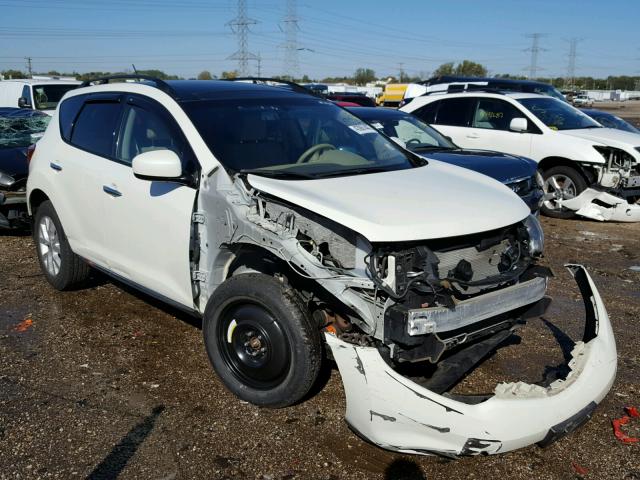 JN8AZ1MW0BW167235 - 2011 NISSAN MURANO S WHITE photo 1