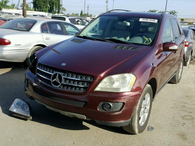 4JGBB22E97A195975 - 2007 MERCEDES-BENZ ML 320 CDI MAROON photo 2