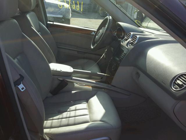 4JGBB22E97A195975 - 2007 MERCEDES-BENZ ML 320 CDI MAROON photo 5