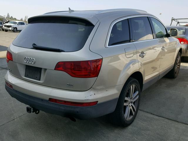 WA1BY74L87D054321 - 2007 AUDI Q7 3.6 QUA TAN photo 4