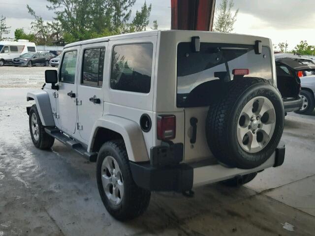 1C4BJWEGXEL224641 - 2014 JEEP WRANGLER U WHITE photo 3