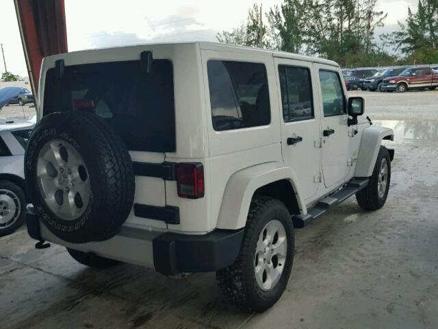 1C4BJWEGXEL224641 - 2014 JEEP WRANGLER U WHITE photo 4