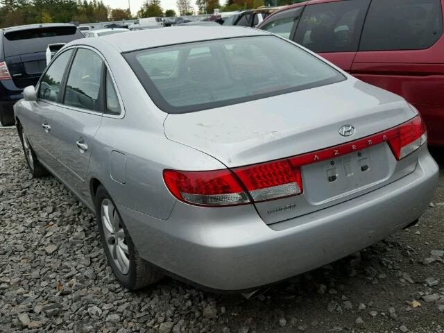 KMHFC46F66A089012 - 2006 HYUNDAI AZERA SE SILVER photo 3