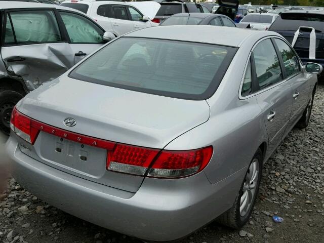 KMHFC46F66A089012 - 2006 HYUNDAI AZERA SE SILVER photo 4