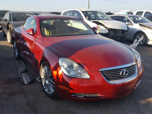 JTHFN45Y789016221 - 2008 LEXUS SC 430 MAROON photo 1