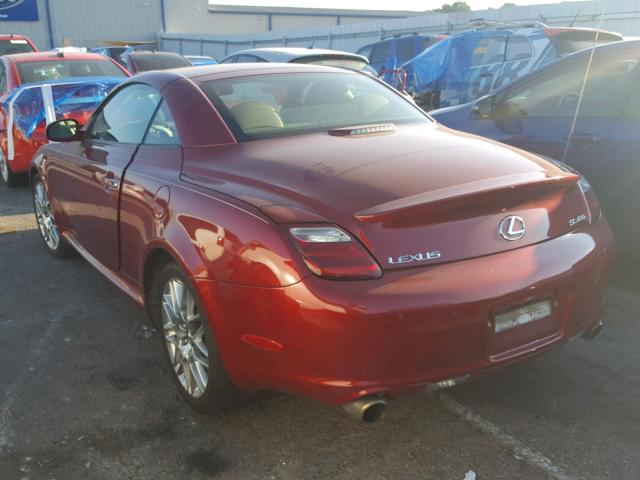 JTHFN45Y789016221 - 2008 LEXUS SC 430 MAROON photo 3