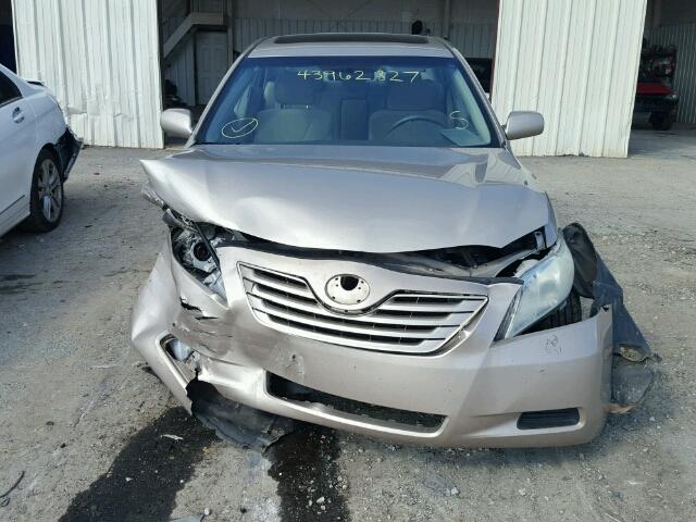 4T1BE46K27U606893 - 2007 TOYOTA CAMRY NEW GOLD photo 9