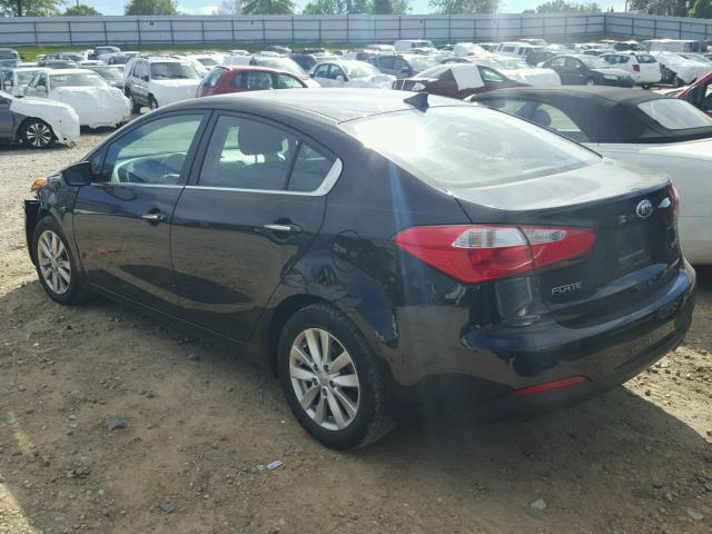 KNAFX4A82E5112887 - 2014 KIA FORTE EX BLACK photo 3