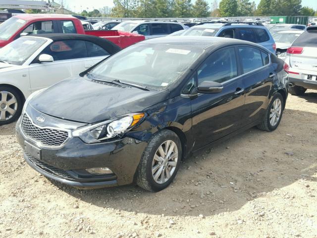 KNAFX4A82E5112887 - 2014 KIA FORTE EX BLACK photo 9