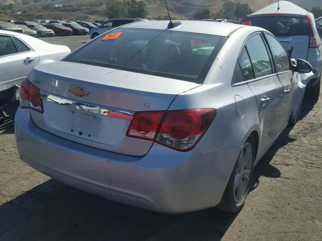 1G1PE5SB3F7300779 - 2015 CHEVROLET CRUZE LT SILVER photo 4