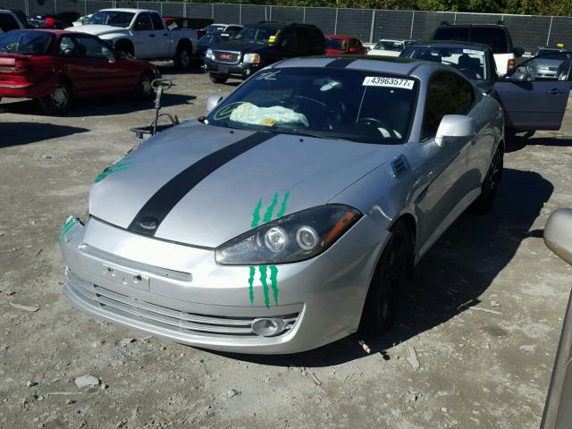 KMHHN66F08U268436 - 2008 HYUNDAI TIBURON GT SILVER photo 2