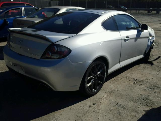 KMHHN66F08U268436 - 2008 HYUNDAI TIBURON GT SILVER photo 4