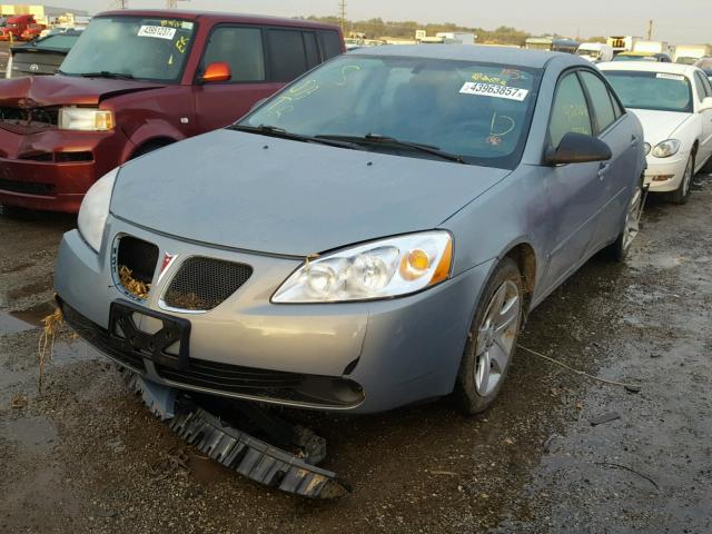 1G2ZG58B174235620 - 2007 PONTIAC G6 BASE BLUE photo 2