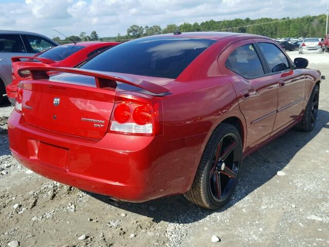 2B3CA3CV7AH137874 - 2010 DODGE CHARGER SX RED photo 4