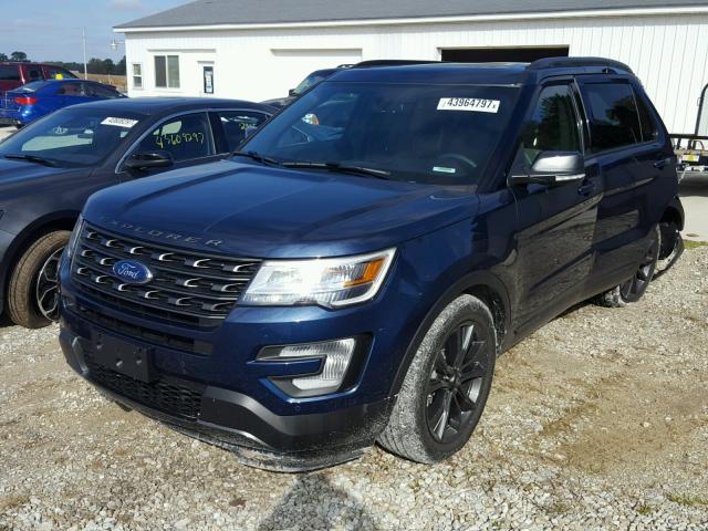 1FM5K7D82HGD52018 - 2017 FORD EXPLORER BLUE photo 2