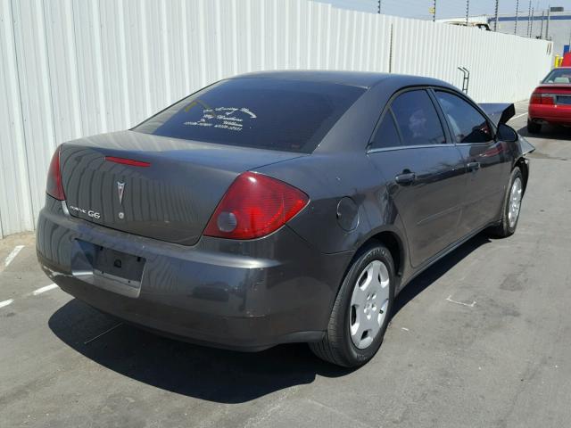 1G2ZF58B374106345 - 2007 PONTIAC G6 VALUE L GRAY photo 4