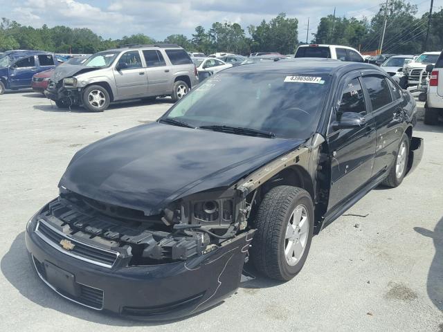 2G1WT57K091264092 - 2009 CHEVROLET IMPALA BLACK photo 2