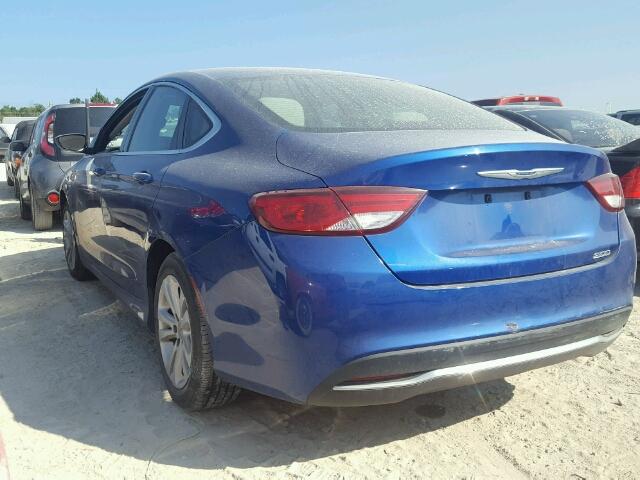 1C3CCCAB0FN507728 - 2015 CHRYSLER 200 LIMITE BLUE photo 3