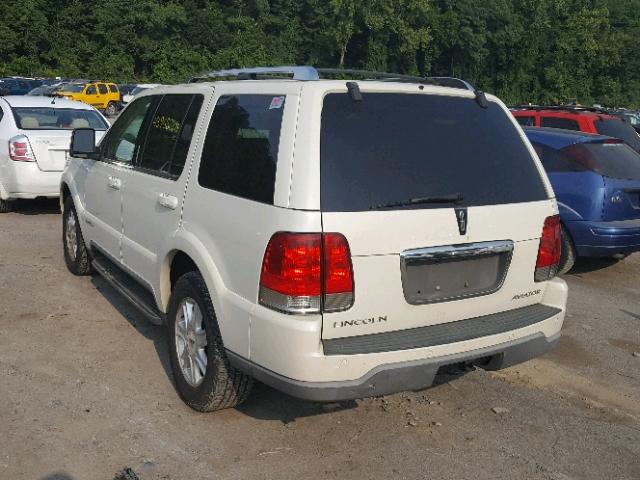 5LMEU68H63ZJ48492 - 2003 LINCOLN AVIATOR 白色 照片 3