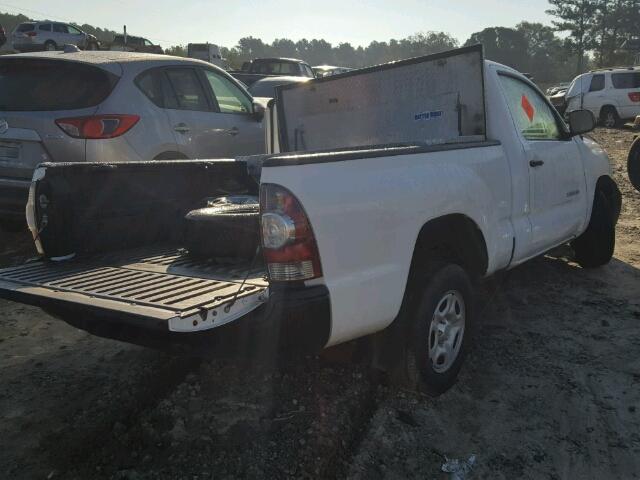 5TENX4CN8AZ671627 - 2010 TOYOTA TACOMA WHITE photo 4