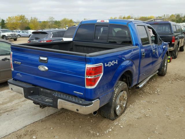 1FTFW1EF6DFC03702 - 2013 FORD F150 SUPER BLUE photo 4