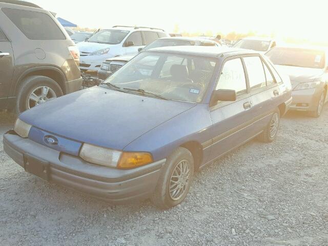 1FAPP14J3MW327777 - 1991 FORD ESCORT LX BLUE photo 2