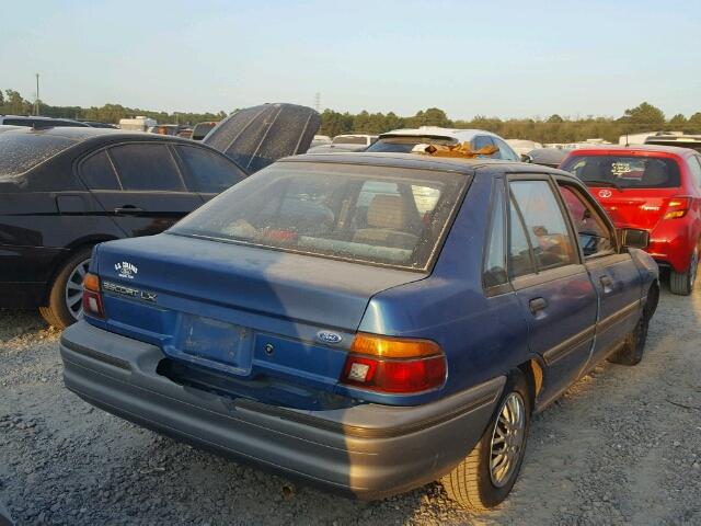 1FAPP14J3MW327777 - 1991 FORD ESCORT LX BLUE photo 4