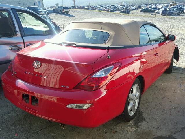 4T1FA38P68U138765 - 2008 TOYOTA CAMRY SOLA RED photo 4